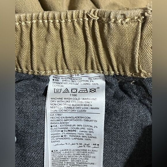 Lot (2) Old Navy Boys Blue Jeans Kakhi Flannel Lined Pants Bundle Size 18 months - Picture 6 of 7